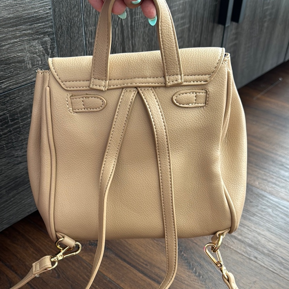 Urban Expressions Tan Backpack with Minimalist Design - Picture 2 of 9